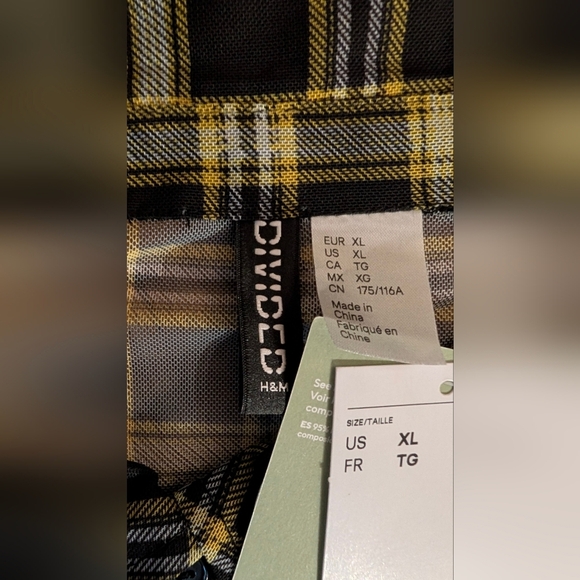 H&M Black and Yellow Plaid Jacket - Picture 5 of 5
